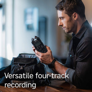 Tascam DR-40X Four-Track Digital Audio Recorder and USB Audio Interface, Black Tascam