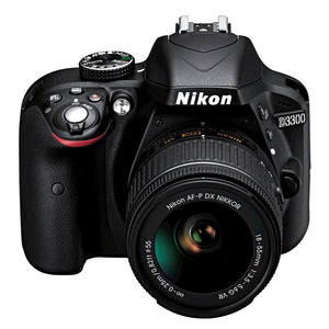 Nikon D3300 w/ AF-P DX 18-55mm VR Digital SLR Black - Reconditioned Nikon