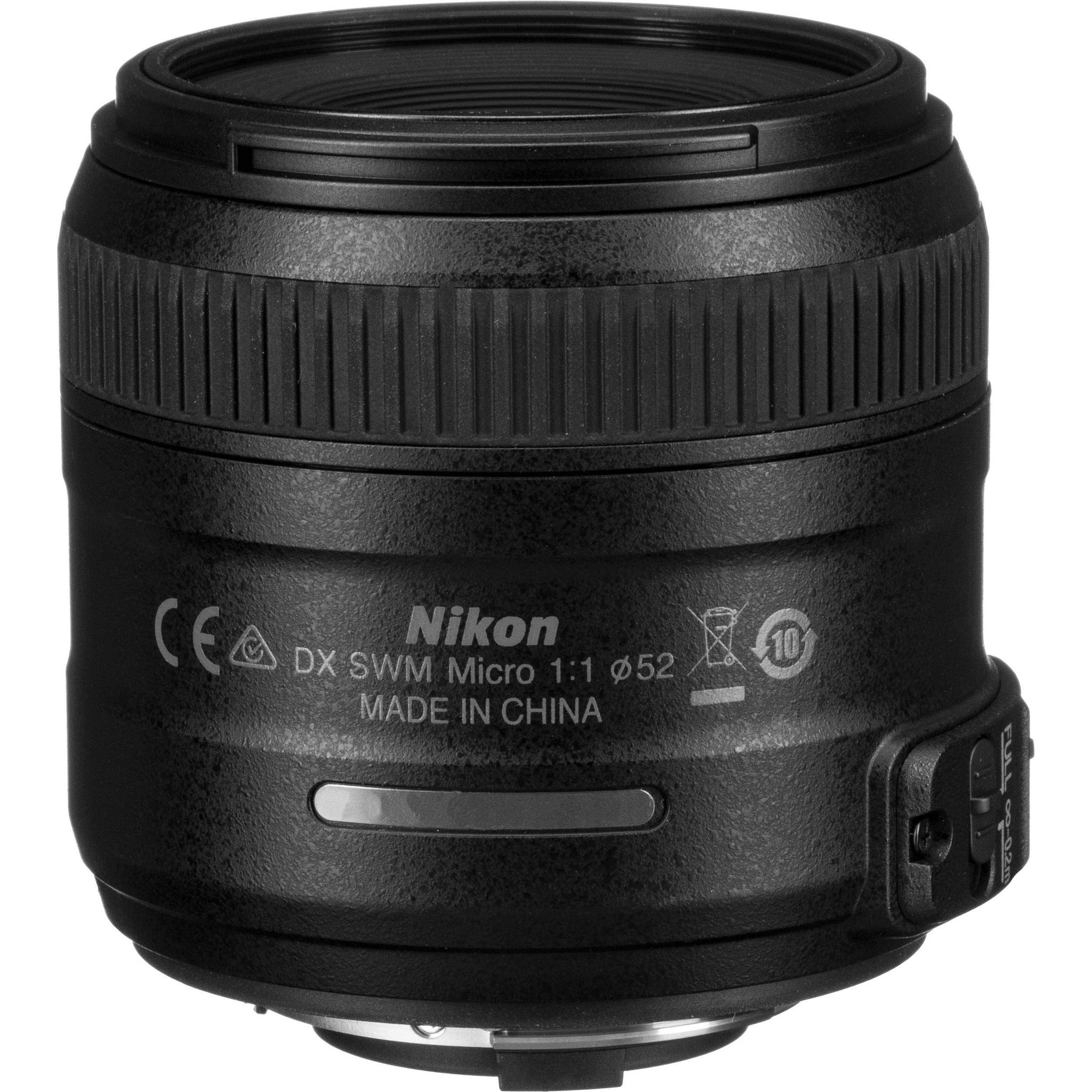 Nikon AF-S DX Micro NIKKOR 40mm F.2.8G Lens International Model + 4.5 inch Vivitar Premium Lens Case + 3pcs Lens Filte Nikon