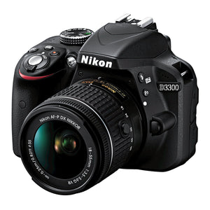Nikon D3300 w/ AF-P DX 18-55mm VR Digital SLR Black - Reconditioned Nikon