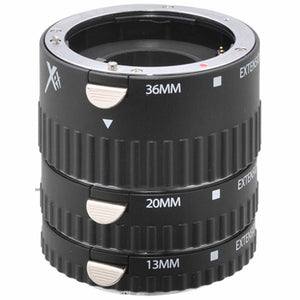 Xit XTETS Auto Focus Macro Extension Tube Set for Sony SLR Cameras Black Xit