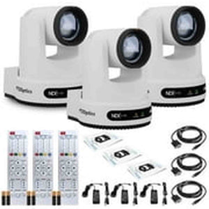 3 x PTZOptics Move 4K PTZ Camera with 12x Optical Zoom White PT12X-4K-WH-G3 PTZOptics