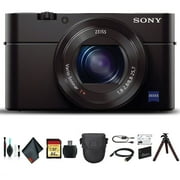 Sony Cyber-shot DSC-RX100 III Camera DSCRX100M3/B With Soft Bag, Tripod, Additional Battery, 64GB Memory Card, Card Reader , Plus Essential Accessories