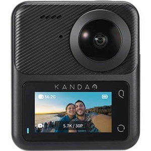 KanDao QooCam 3 360Panoramic Action Camera, 5.7K 62MP Video Camera, Dual 1/1.55" Sensors F1.6 Larger Aperture Vlog Camera, 60fps Flawless Video Camera, Waterproof, Stabilization Outdoor Camera KanDao