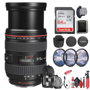 Canon EF 24-70mm f/2.8L USM Standard Zoom Lens for Canon SLR Cameras - Bundle Canon