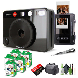 Leica Sofort 2 Hybrid Instant and Digital Camera + Instant Film 100 Sheets Black Leica