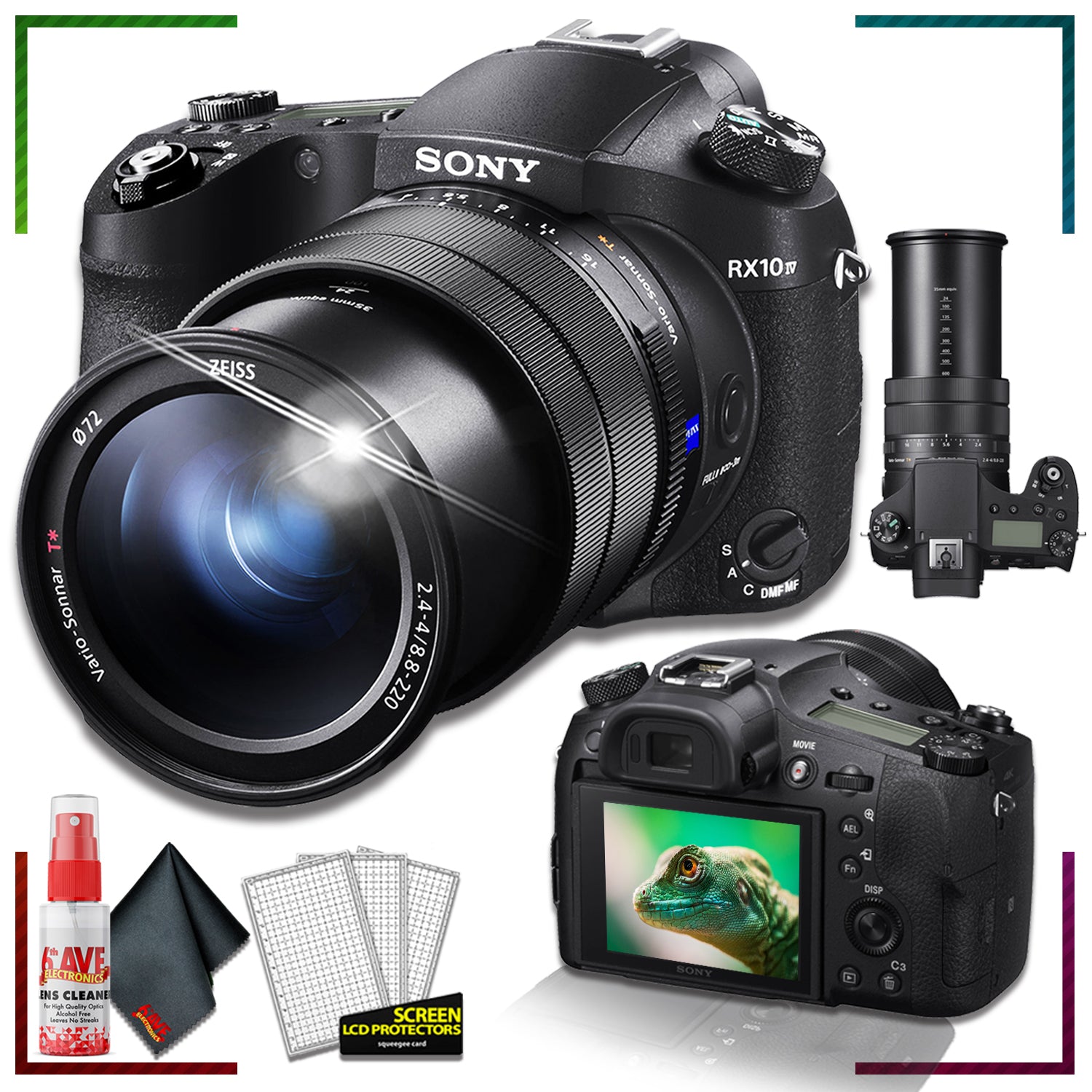 Cyber-Shot DSC-RX10 IV Digital Camera with Accessory Bundle