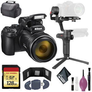 Zhiyun-Tech WEEBILL LAB Handheld Stabilizer - Nikon COOLPIX P1000 Digital Camera - 128GB Case Zhiyun-Tech
