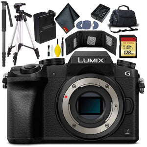 Panasonic Lumix DMC-G7 Camera-KitBox-NoLens - Battery 2 - Charge - 128GB - Tri+Monopod