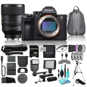 Sony Alpha a7R III 42MP Full Frame Ultra HD 4K 30 FPS Mirrorless Digital Camera w/ FE 135mm F/1.8 GM Lens Bundle Canon
