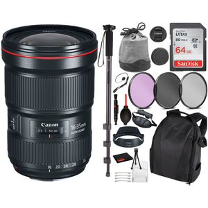 Canon EF 8-15mm f/4L Fisheye USM Lens 4427B002 Essential Bundle Kit for Canon EOS - International Model No Warranty Canon