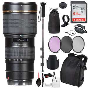 Tamron 70-200mm f/2.8 Di LD IF Macro AF Lens for Canon Essential Bundle Kit - International Model No Warranty Tamron