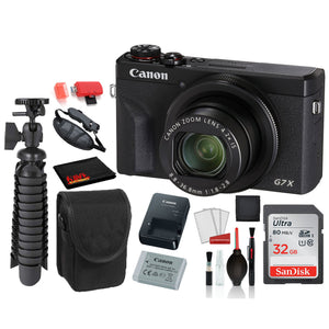 Canon PowerShot G7 X Mark III Digital Camera with �SanDisk 32gb SD card + Camera Case + 12� Tripod + MORE Canon