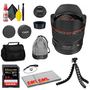 Canon EF 14mm f/2.8L II USM Lens + SanDisk 64GB Card + MORE Canon