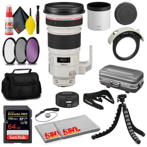 Canon EF 300mm f/2.8L IS II USM Lens + SanDisk 64GB Card + MORE Canon