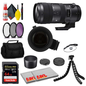 Sigma 70-200mm f/2.8 DG OS HSM Sports Lens for Nikon F + 64GB Card+ MORE Sigma