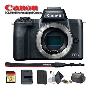 Canon EOS M50 Mirrorless Digital Camera International Model 2680C001 - Starter Bundle