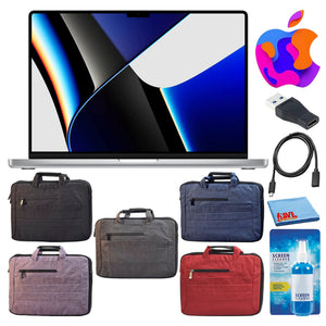 Apple MacBook Pro 14" Laptop 2021, M1 Pro, 512GB/1TB, Silver Travel Bundle - Like New Apple