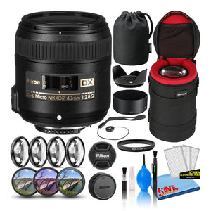 Nikon AF-S DX Micro 40mm f/2.8G Prime Lens 2200 Intl Model Bundle - Reconditioned Nikon