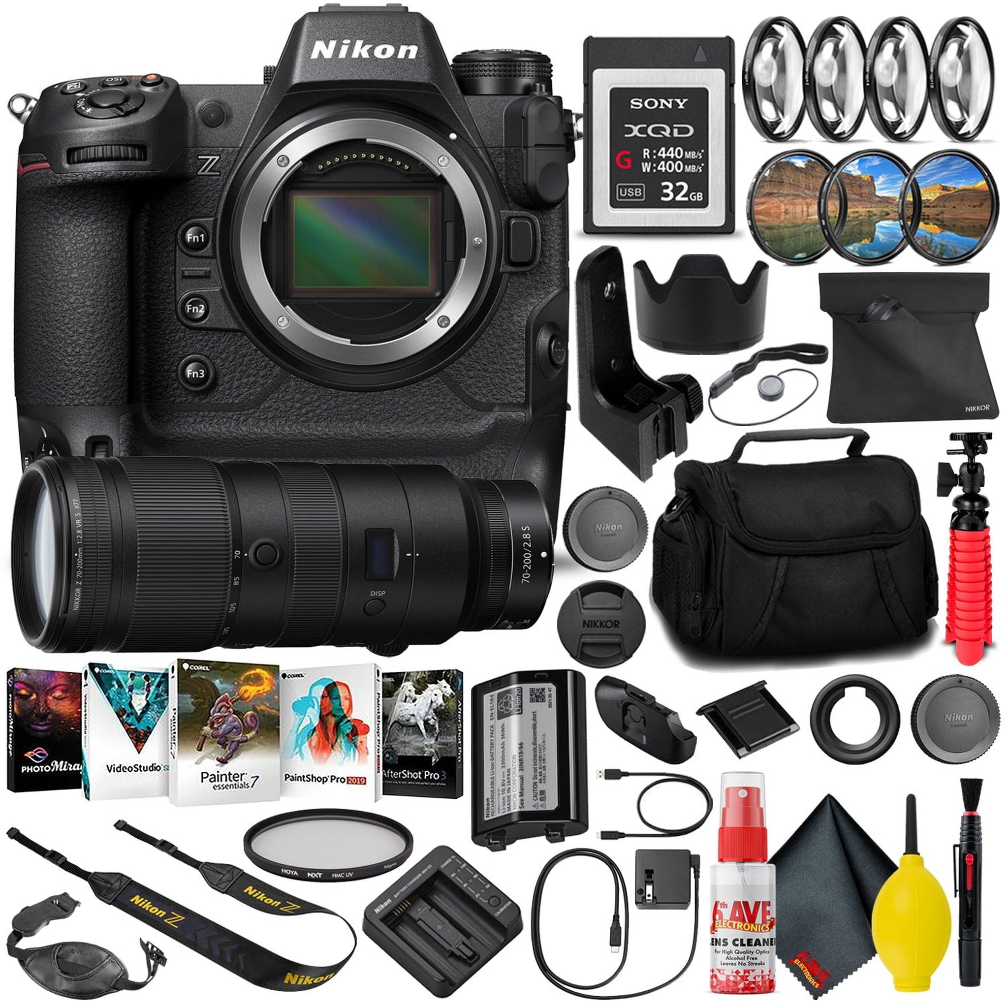 Nikon Z9 Mirrorless Camera 1669 with 70-200mm Lens + 32GB XQD Card INTL