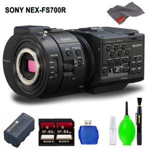 Sony NEX-FS700R Super 35 Camcorder Body Only Accessory Bundle with Memory Card Kit and Cleaning Kit Sony
