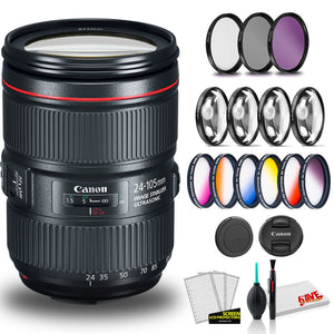 Canon EF 24-105mm f/4L IS II USM Lens International Model with Cleaning Kit and Filter Kits Bundle Canon