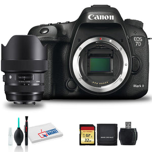 Canon EOS 7D Mark II DSLR Camera with Sigma?¨14-24mm f/2.8 DG HSM Art Lens, 32GB Memory Kit, and More Intl Model Canon
