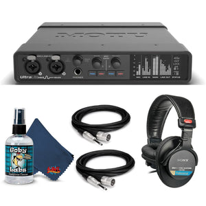 MOTU UltraLite-mk5 USB Audio Interface Bundle with Headphone, XLR Cables, and 6Ave Cleaning Kit MOTU