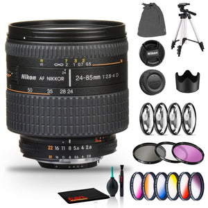 Nikon AF Zoom-NIKKOR 24-85mm f/2.8-4D IF Lens Includes Filter Kits and Tripod Intl Model Nikon