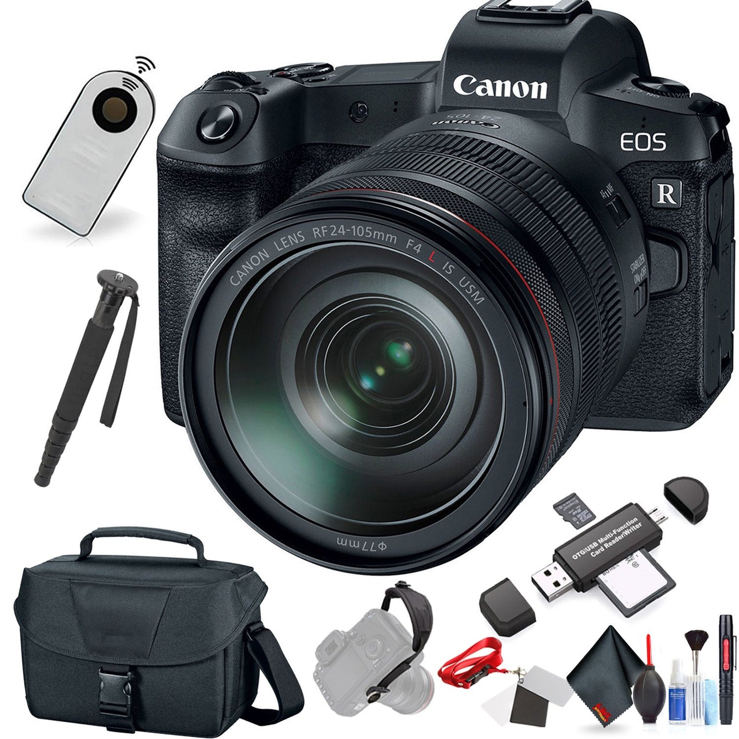 Canon EOS R Mirrorless Digital Camera with 24-105mm Lens International Model with Extra Accessory Bundle