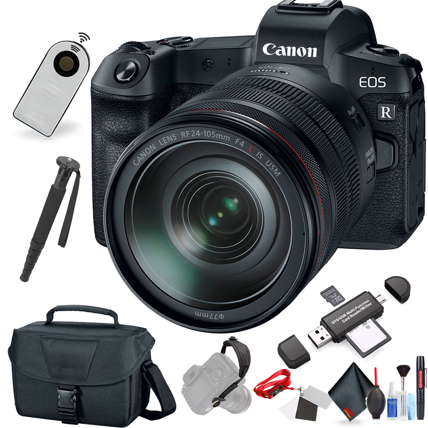 Canon EOS R Mirrorless Digital Camera with 24-105mm Lens (International Model) with Extra Accessory Bundle