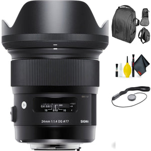 SIGMA 24mm f/1.4 DG HSM Art Lens for Canon + Deluxe Lens Cleaning Kit Sigma