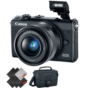 Canon EOS M100 Mirrorless Digital Camera with 15-45mm Lens Black + 1 Year Warranty