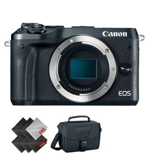 Canon EOS M6 Mirrorless Digital Camera Body Only, Black + 1 Year Warranty Canon