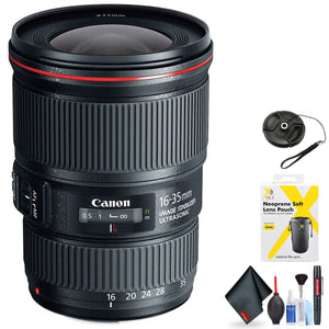 Canon EF 16-35mm f/4L is USM Lens for Canon EF Mount + Accessories International Model with 2 Year Warranty - Used Canon