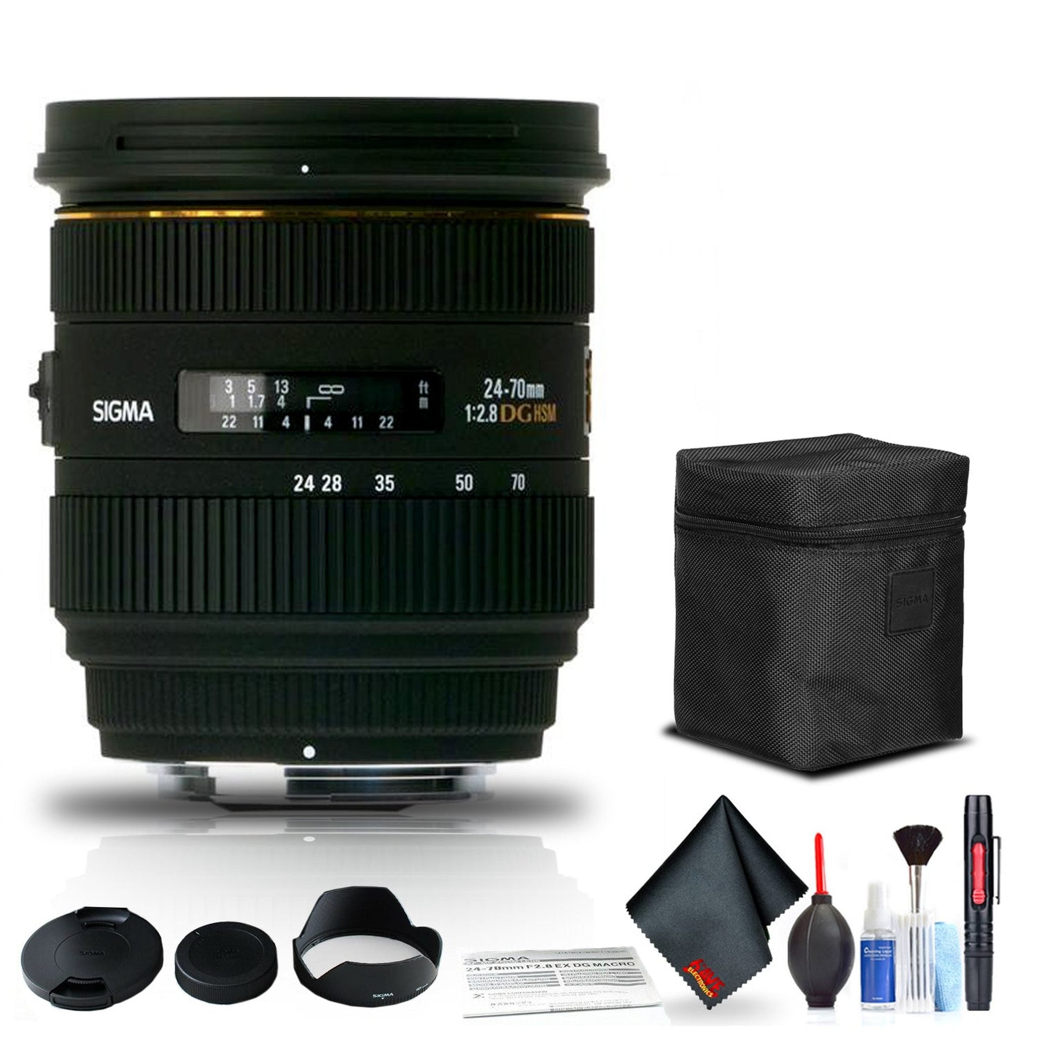 Sigma 24-70mm f/2.8 IF EX DG HSM Lens for Sony A for Sony A Mount + Accessories International Model with 2 Year Warrant Sigma
