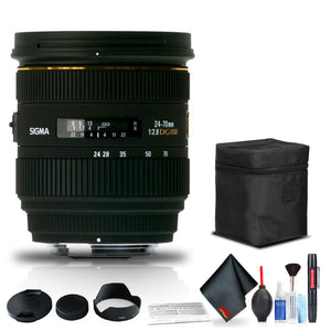 Sigma 24-70mm f/2.8 IF EX DG HSM Lens for Sony A for Sony A Mount + Accessories International Model with 2 Year Warrant Sigma