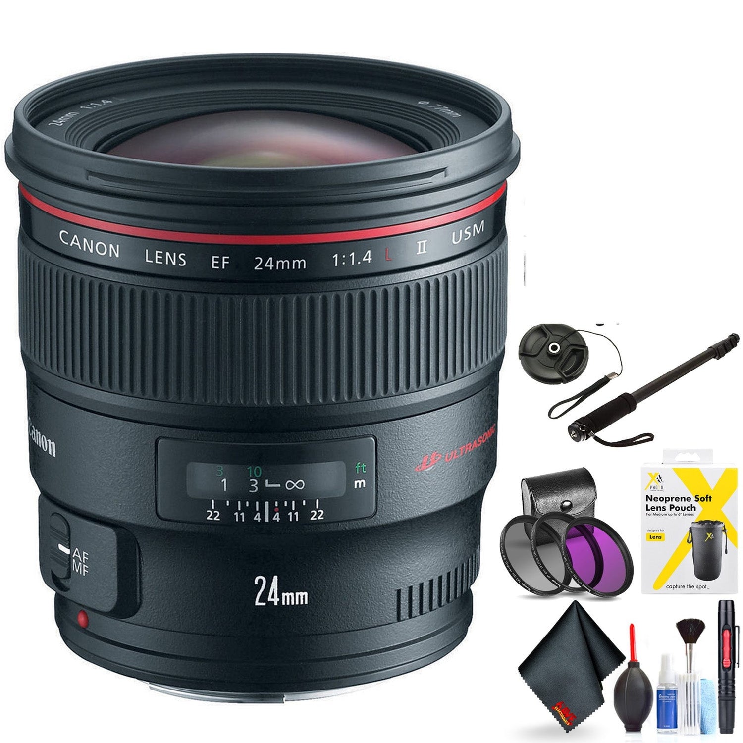 Canon EF 24mm F/1.4L Ii USM Lens for Canon 6D, 5D Mark IV, 5D Mark III, 5D Mark II, 6D Mark II, 5Dsr, 5Ds, 1Dx, 1Dx Mark