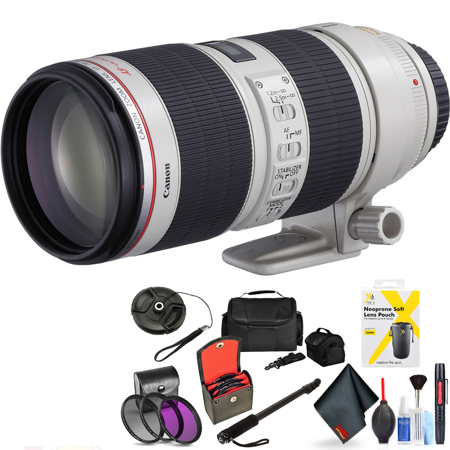 Canon EF 70-200mm F/2.8L is Ii USM Lens for Canon 6D, 5D Mark IV, 5D M