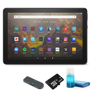 Fire HD 10 Inch Tablet Full HD, 32GB Black 2021 with 64GB Micro SD Card