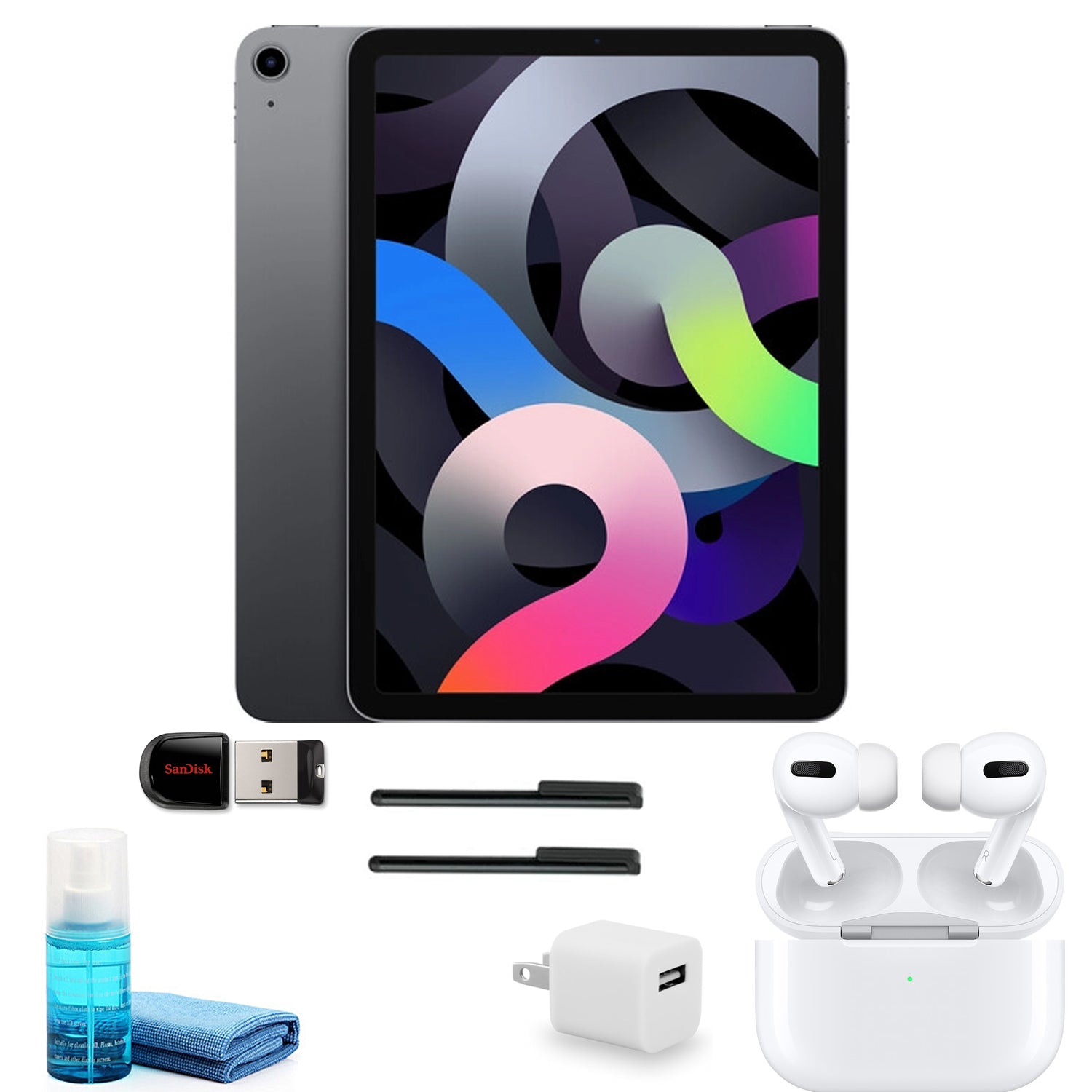 Apple iPad Air 10.9 Inch (64GB, Space Gray) with Apple AirPods Pro and more