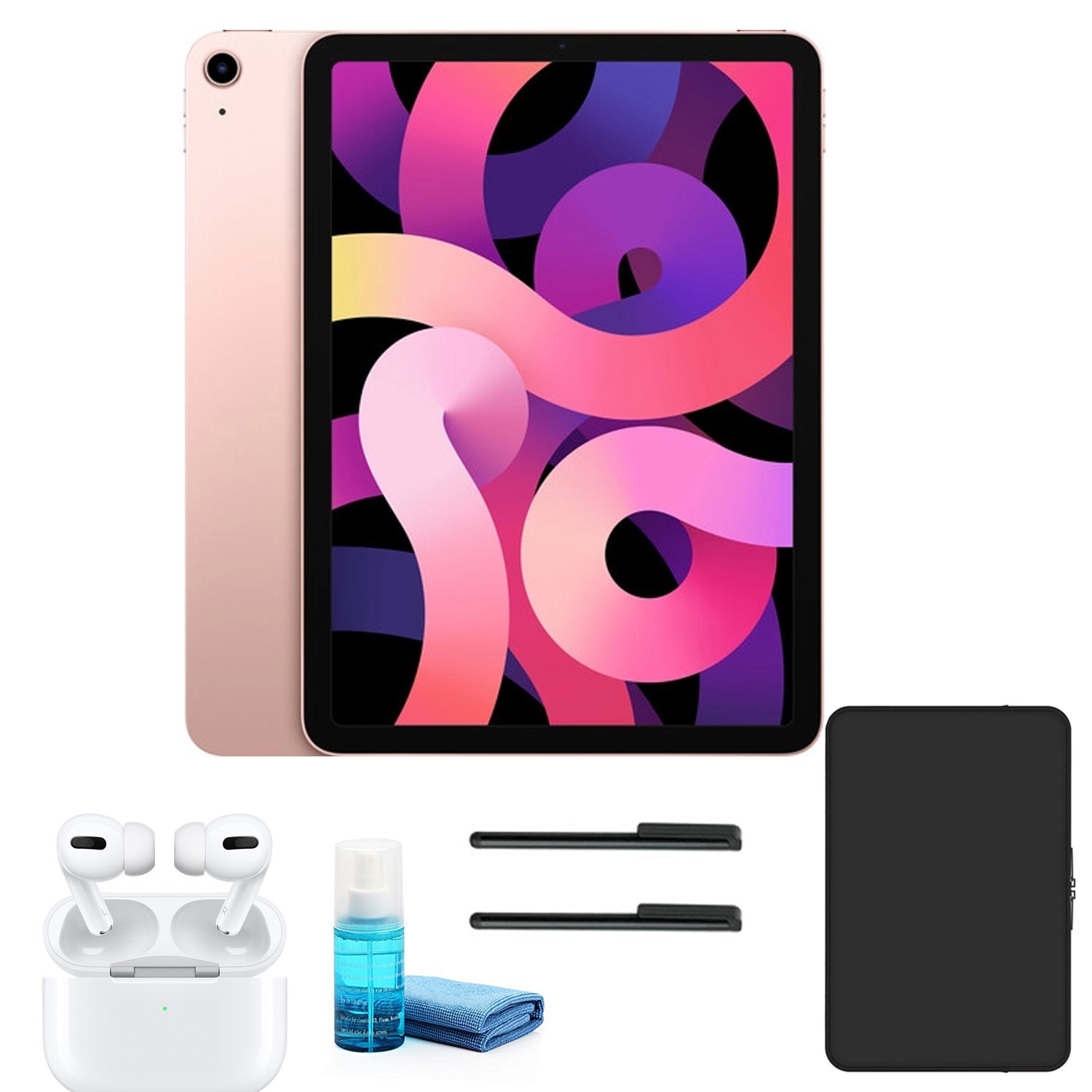 Apple iPad Air 10.9 Inch (64GB, Wi-Fi Only, Rose Gold)) with Apple Airpods Pro Bundle