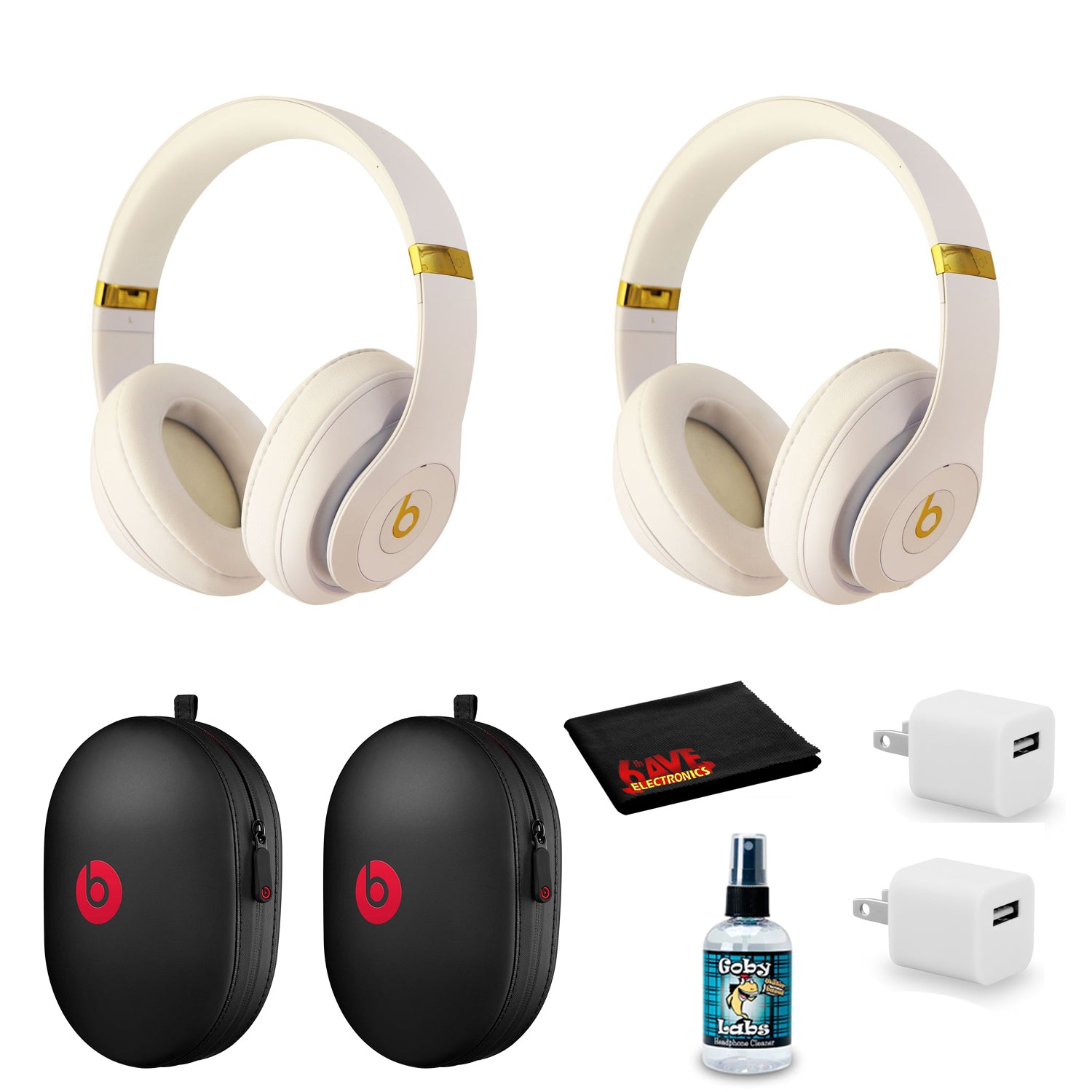 Beats Studio3 Wireless Series Over-Ear Headphones - Matte White/Gold (