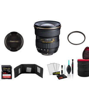 Tokina 12-28mm f/4.0 AT-X Pro APS-C Lens for Canon - Kit with 64GB Memory Card Tokina