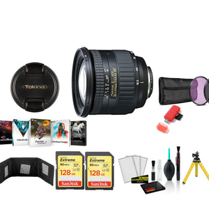 Tokina 16.5-135mm f/3.5-5.6 AT-X DX AF Lens for Nikon with 2x 128GB Memory Cards and More Tokina