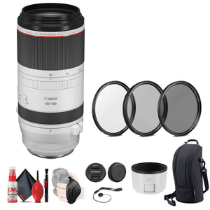 Canon RF 100-500mm f/4.5-7.1 L IS USM Lens + 3-Piece Filter Set + More Canon