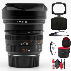 Leica 21mm f/1.4 Summilux-M Aspherical Manual Focus Lens Black + Accessories Leica