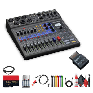 Zoom LiveTrak L-8 Portable 8-Channel Digital Mixer + XLR Female to Male Cable