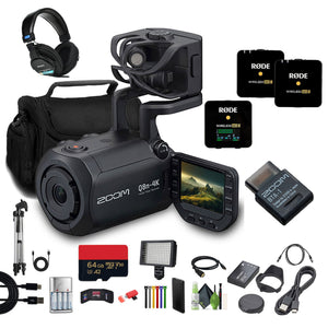 Zoom Q8n-4k Handy Video Recorder, Sony MDR-7506 Stereo Headphones, Bundle