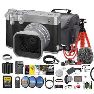 FUJIFILM GFX100RF 102MP Mirrorless Digital Camera Bundle + Accessories Silver Fujifilm